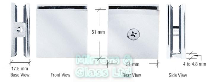 Small Glass To Wall Clamp