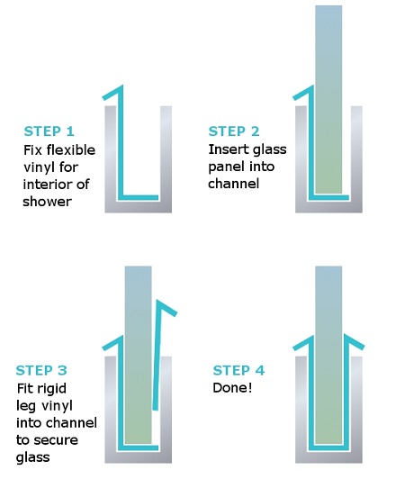 channel for glass shower screens Glass shower screen channel
