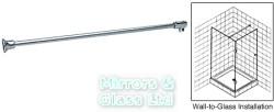 Glass Shower Screen Top Bar Support 6mm-8mm Glass