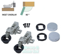 Chrome Inset Cabinet Hinges